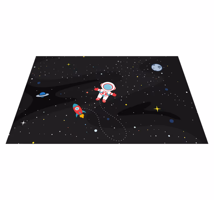 Individual mesa infantil astronauta y cohete - TenVinilo
