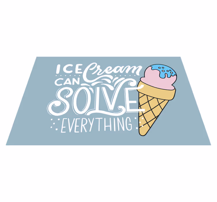 Individual de mesa frase el cono de helado es vida - TenVinilo