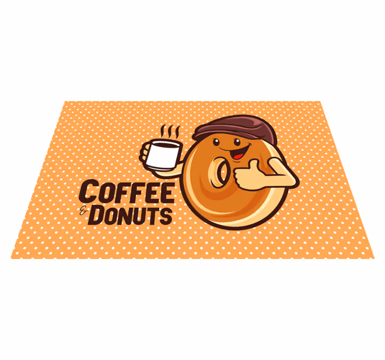 Individual mesa infantil personaje donut feliz - TenVinilo