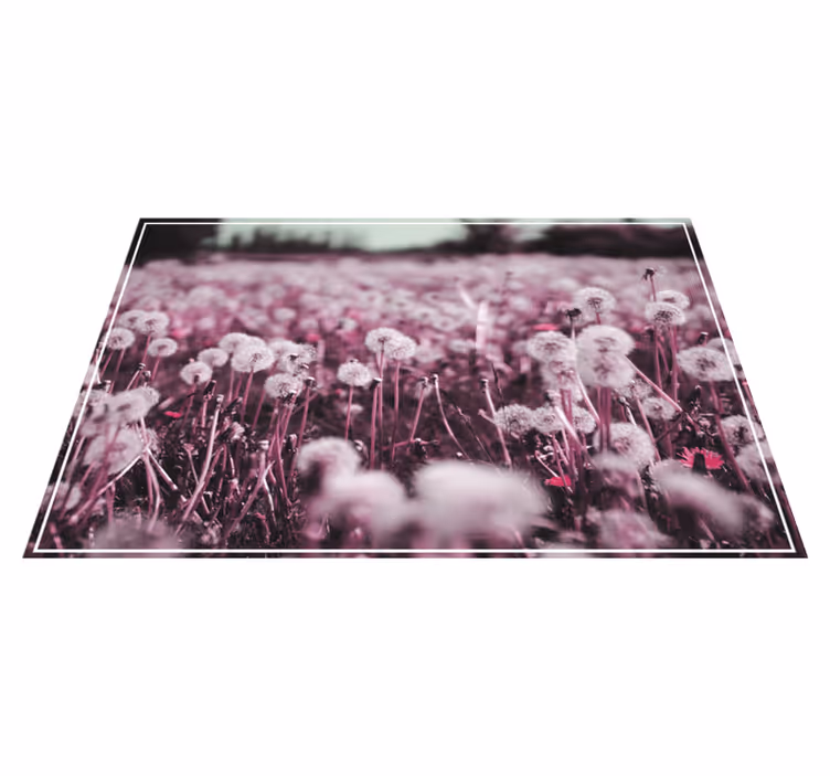 Individual de mesa patrón uvas con diente de león - TenVinilo
