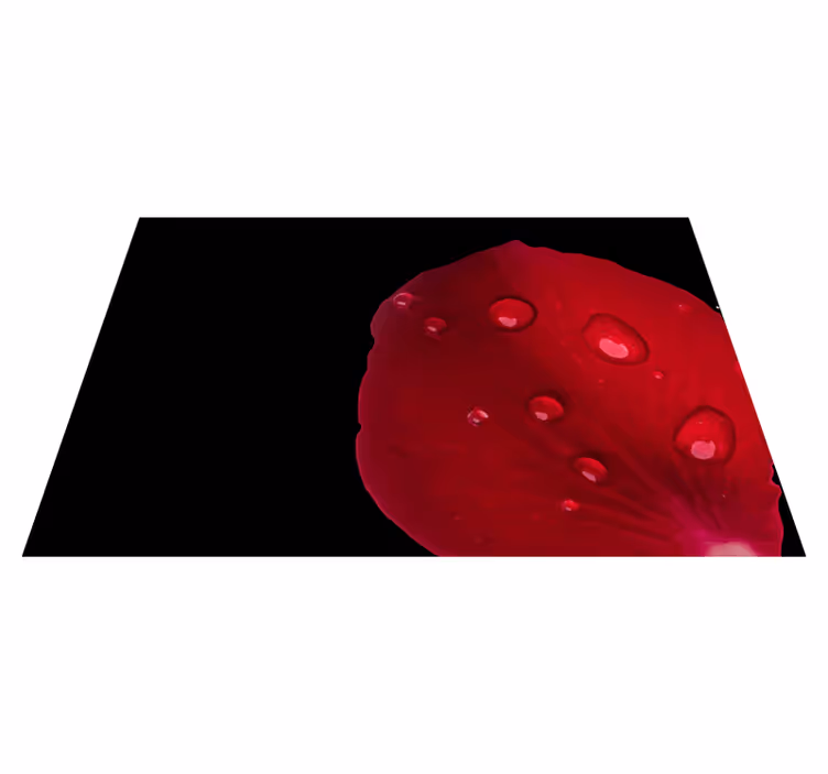 Individual de mesa patrón superficie de pétalos rojos - TenVinilo