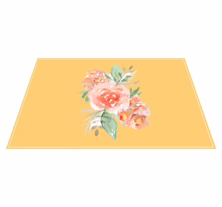 Individual mesa original con diseño floral - TenVinilo