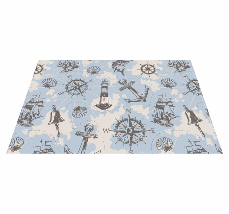 Individual mesa moderno estampado náutico - TenVinilo
