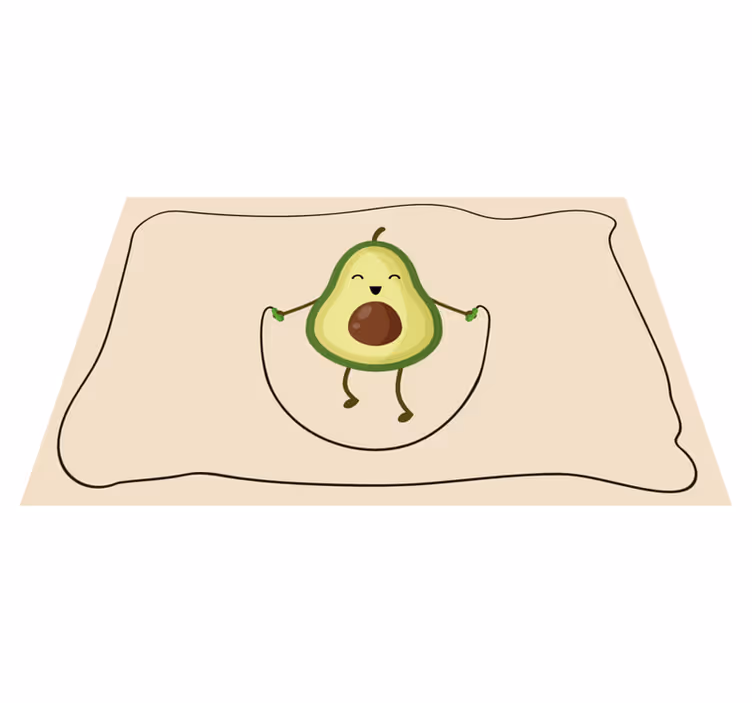 Individual mesa infantil mono aguacate feliz - TenVinilo