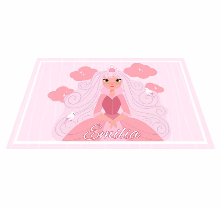 Individual mesa infantil arte de personajes princesa - TenVinilo