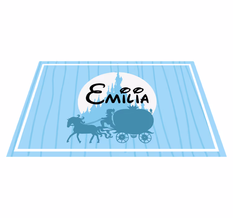 Individual mesa infantil carroza de caballos - TenVinilo
