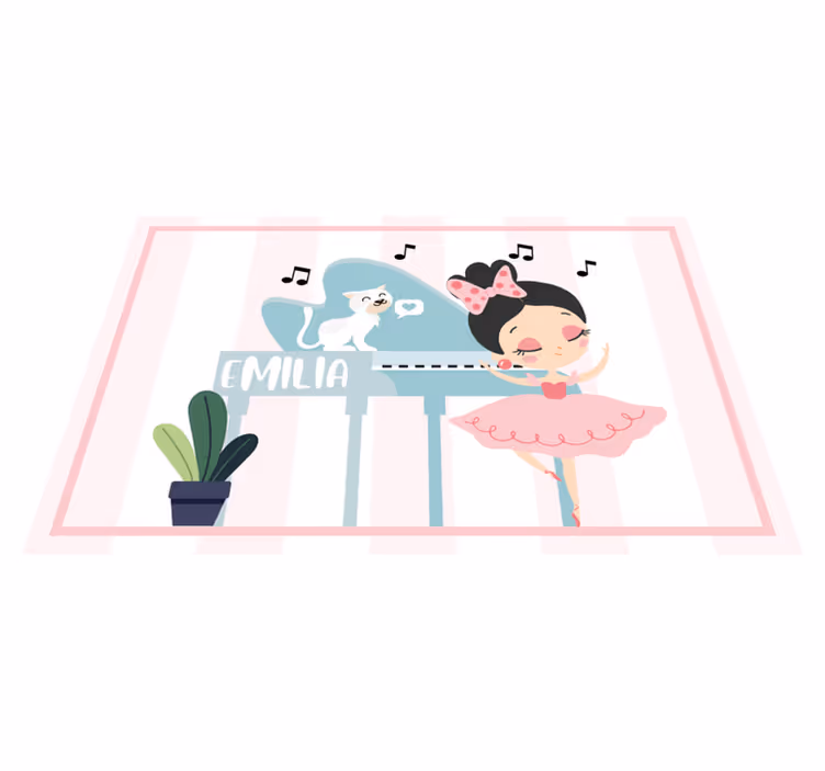 Individual mesa infantil figura bailarina de ballet - TenVinilo
