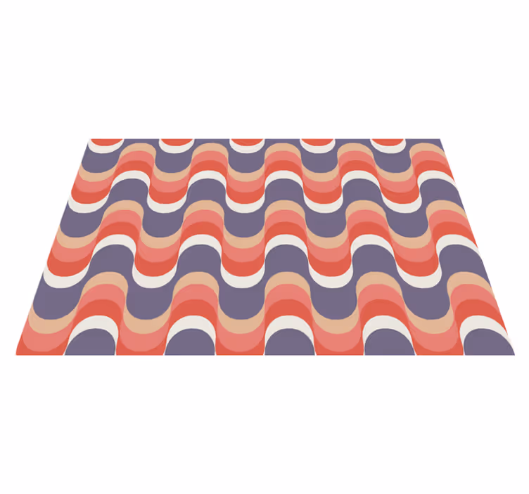 Individual mesa moderno diseño de patrón de olas - TenVinilo