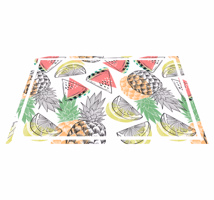 Individual mesa original patrón de frutas tropicales - TenVinilo