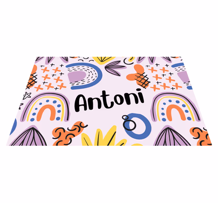 Individual mesa infantil patrones de arcoíris coloridos - TenVinilo