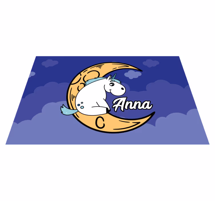 Individual mesa infantil unicornio luna noche - TenVinilo