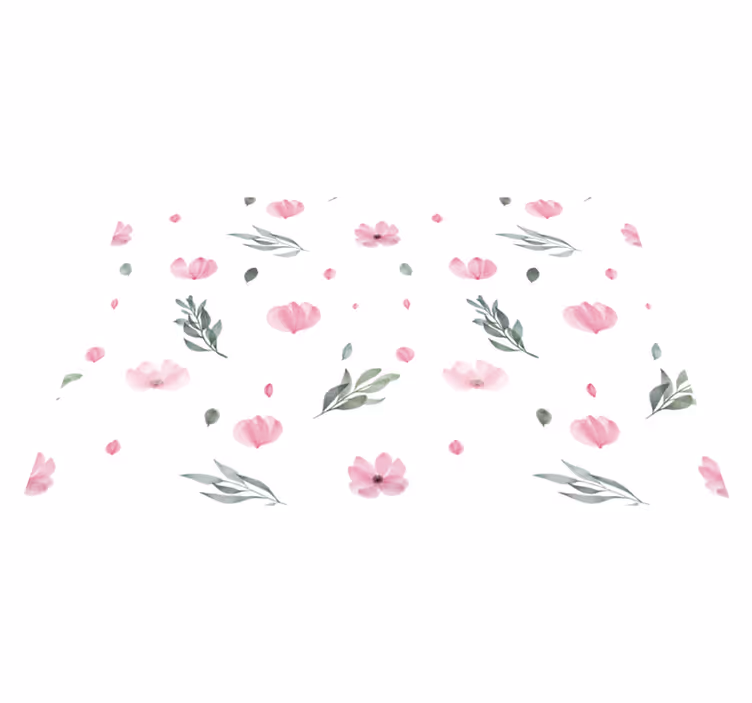 Mantel individual infantil Pequeñas flores rosadas minimalistas - TenVinilo