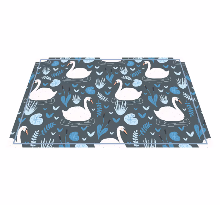 Individual mesa original superficie con diseño de cisne - TenVinilo