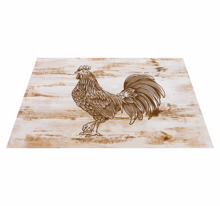 Individual mesa moderno ilustración gallo estiloso - TenVinilo