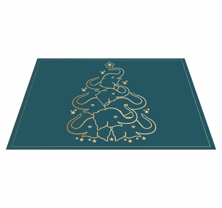 Individual mesa navideño Árbol elefante elegante - TenVinilo