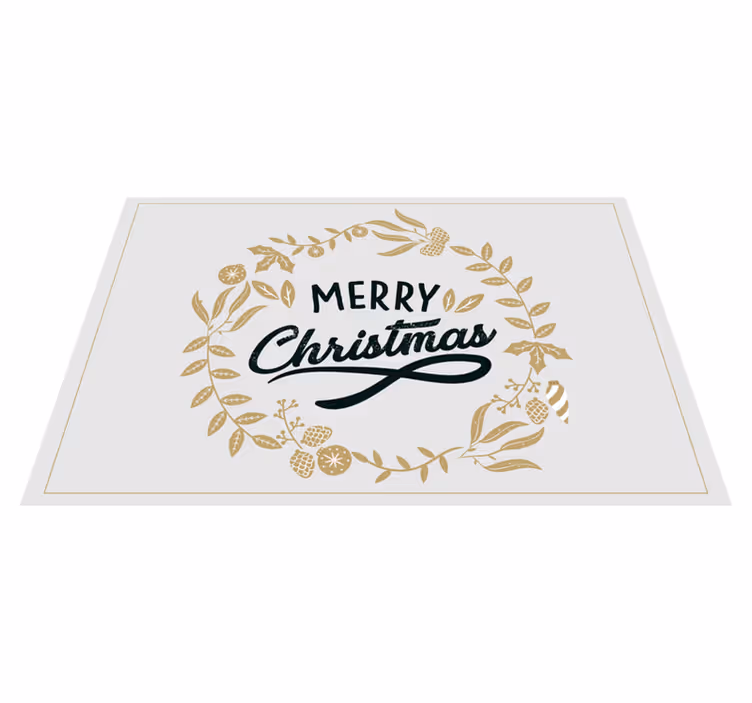 Individual mesa navideño corona de navidad - TenVinilo