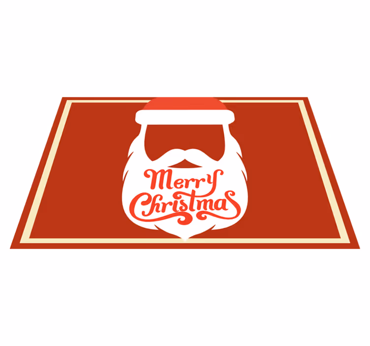 Individual mesa navideño gráfico de barba de santa - TenVinilo