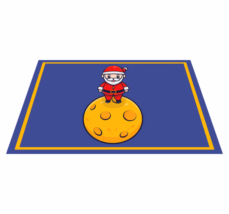 Individual mesa navideño santa en la luna - TenVinilo
