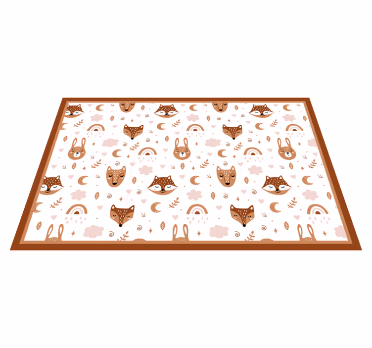 Individual mesa infantil con divertidos patrones animales - TenVinilo