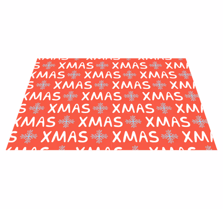 Individual mesa navideño patrón navideño rojo - TenVinilo