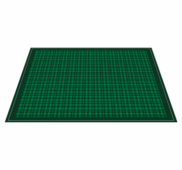 Individual de mesa patrón superficie a cuadros verdes - TenVinilo