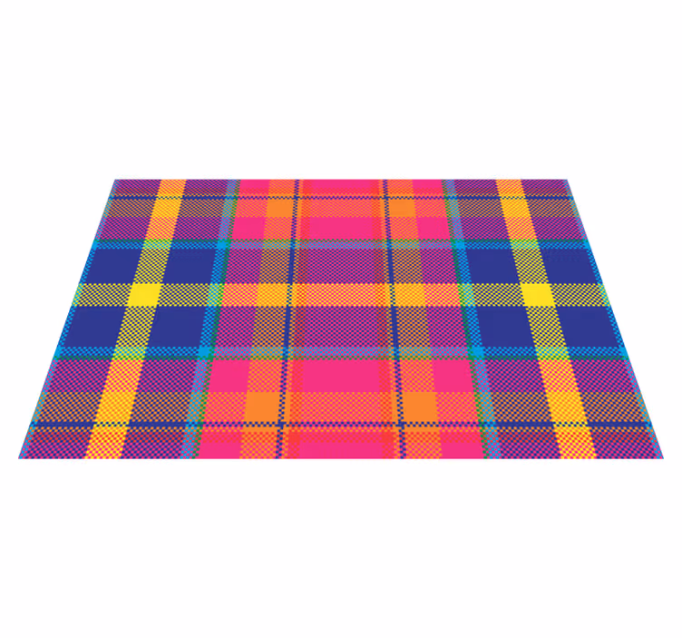 Individual de mesa patrón cuadrícula de colores - TenVinilo
