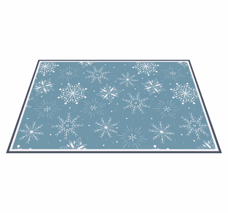Individual mesa navideño fondo de copos de nieve - TenVinilo