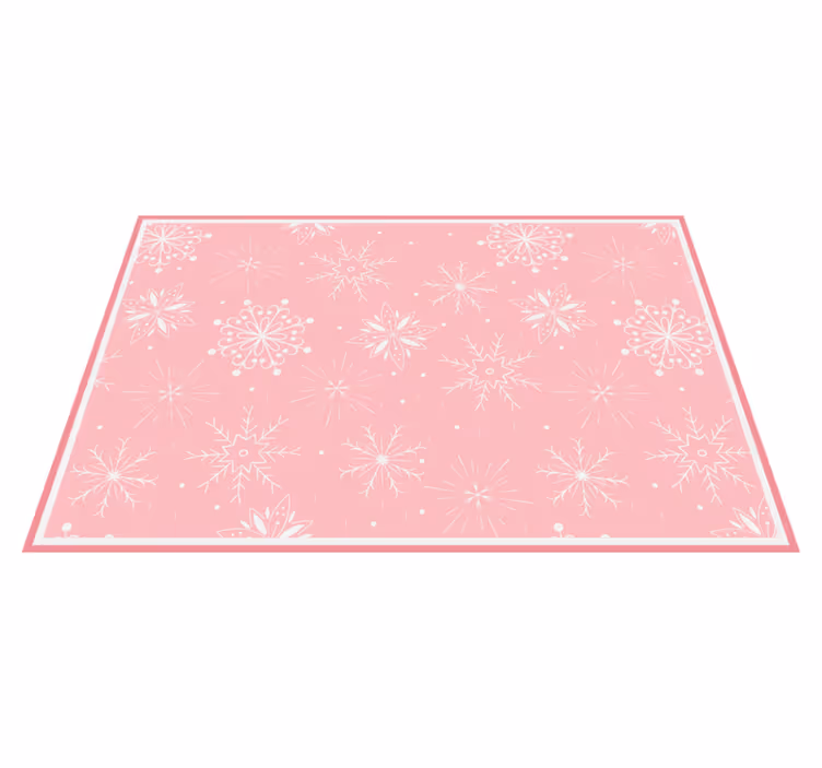 Individual mesa navideño superficie texturada copos - TenVinilo
