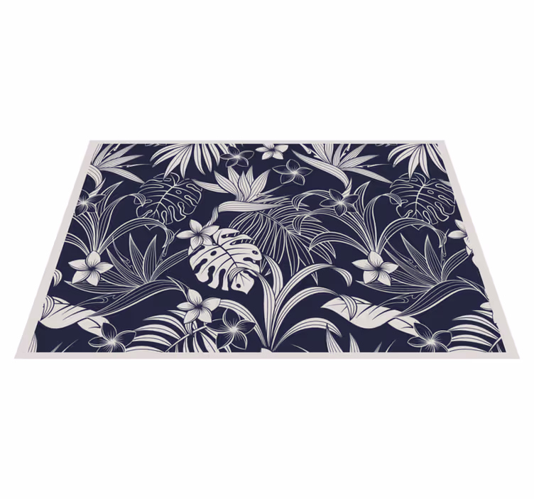 Individual mesa elegante estampado floral tropical - TenVinilo