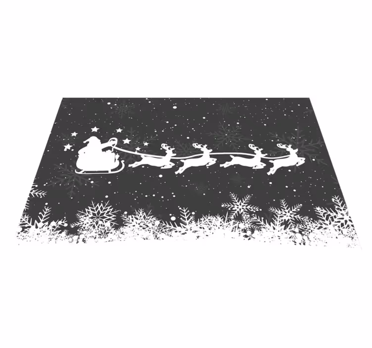 Individual mesa navideño reno trineo de santa - TenVinilo
