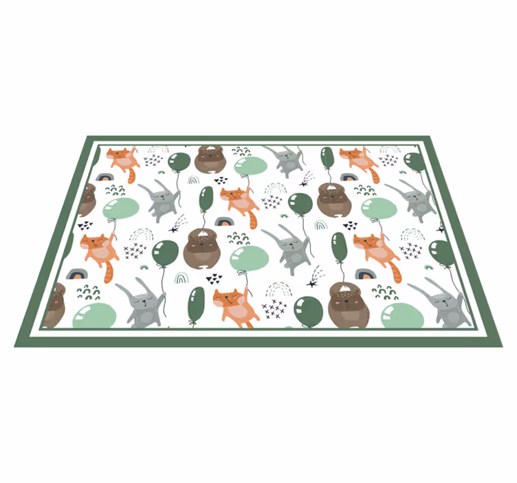 Individual mesa infantil patrones de animales divertidos - TenVinilo