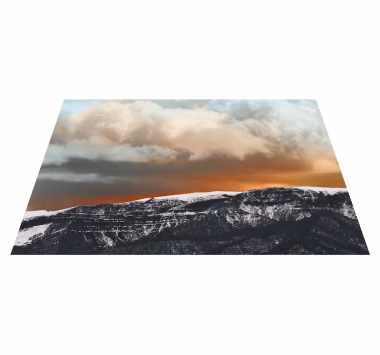 Individual de mesa patrón atardecer en montaña - TenVinilo