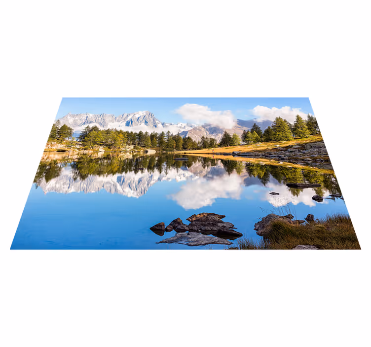 Individual mesa moderno paisaje montañoso escénico - TenVinilo