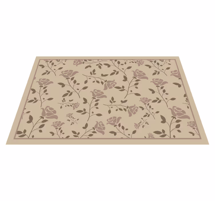 Individual de mesa patrón botánico floral - TenVinilo