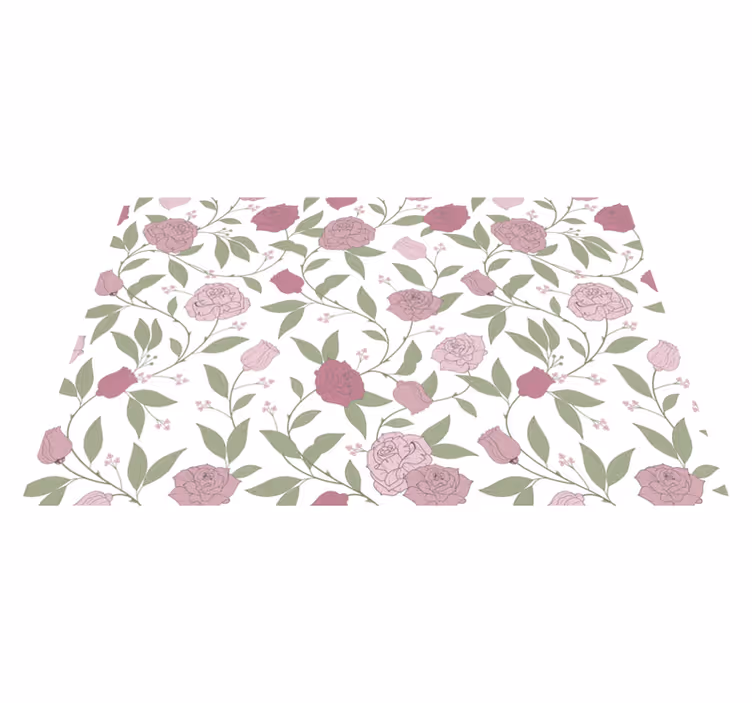 Individual mesa original patrón floral elegante - TenVinilo