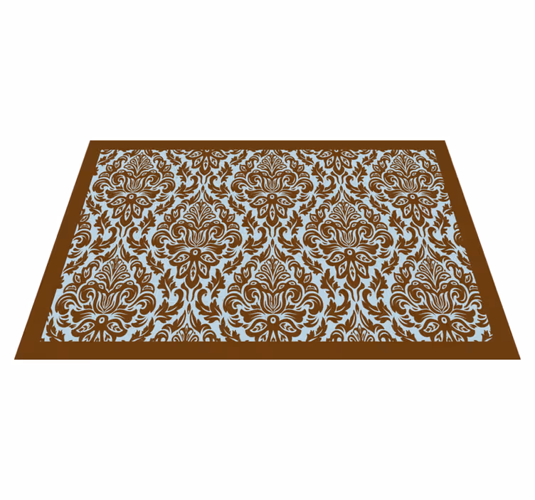Individual de mesa patrón emblema de flor intrincada - TenVinilo