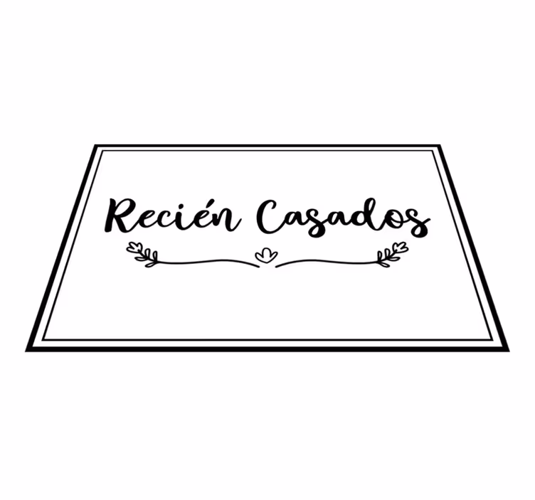 Manteles individuales de vinilo recién casados - TenVinilo