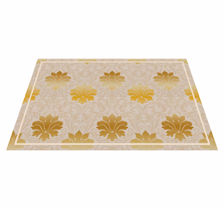 Individual de mesa patrón fondo floral elegante - TenVinilo