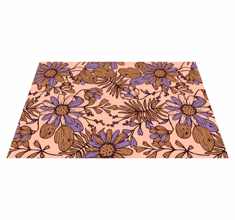 Individual mesa original superficie inspirada en flores - TenVinilo