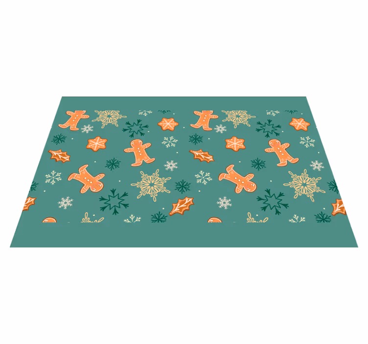 Individual mesa navideño patrones de galleta de jengibre - TenVinilo