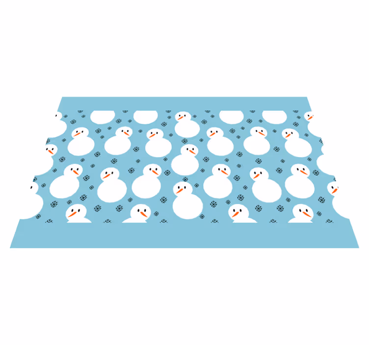 Individual mesa navideño patrón de muñeco de nieve - TenVinilo