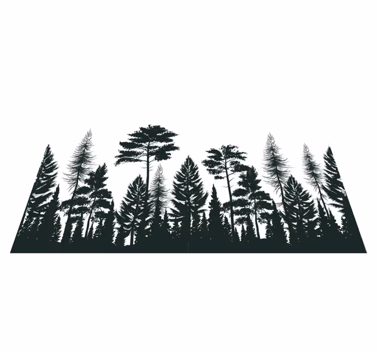 Individual de mesa patrón silueta bosque - TenVinilo