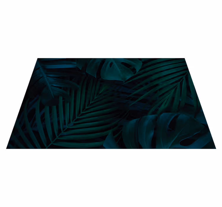 Individual de mesa patrón atractivo de hojas tropicales - TenVinilo