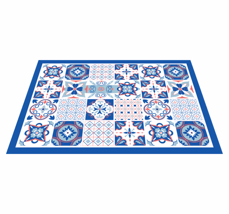 Individual de mesa patrón diseño de azulejos intrincados - TenVinilo