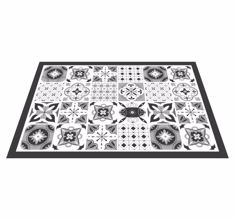 Individual de mesa patrón azulejo elegante - TenVinilo