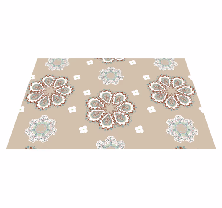 Individual de mesa patrón flores elegantes - TenVinilo