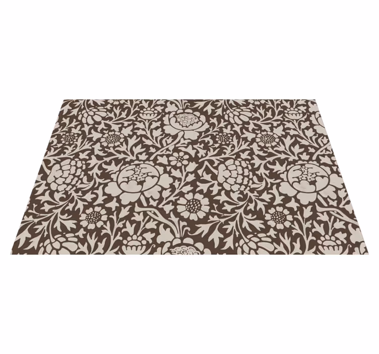 Mantel individual rectangular Estampado floral de época - TenVinilo