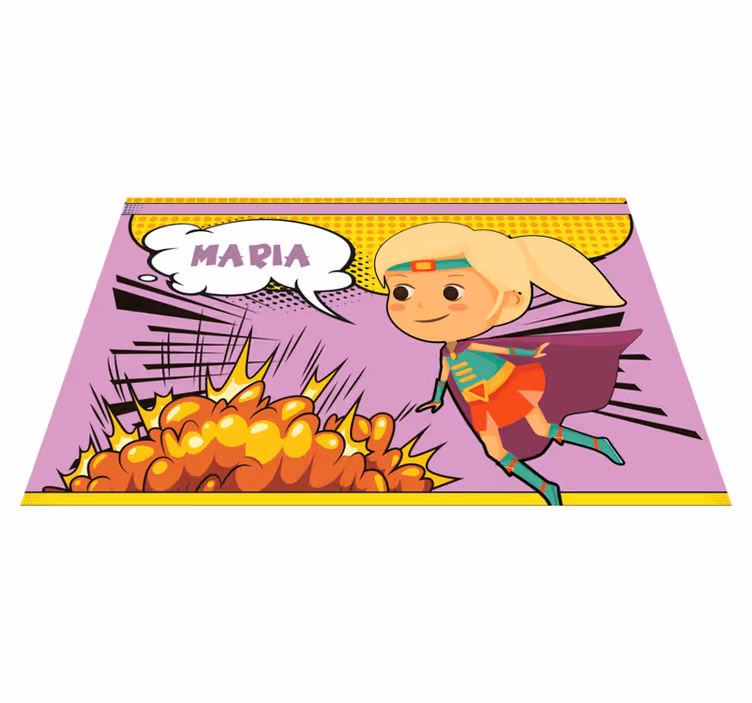 Mantel individual personalizable superheroína cómica - TenVinilo