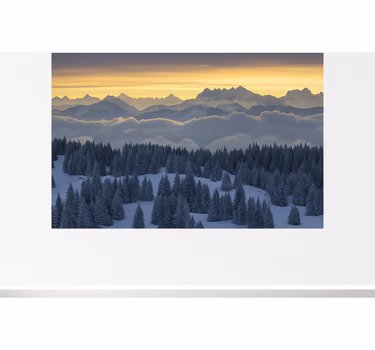 Mural de montañas alpes suizos – aiguilles du midi - TenVinilo