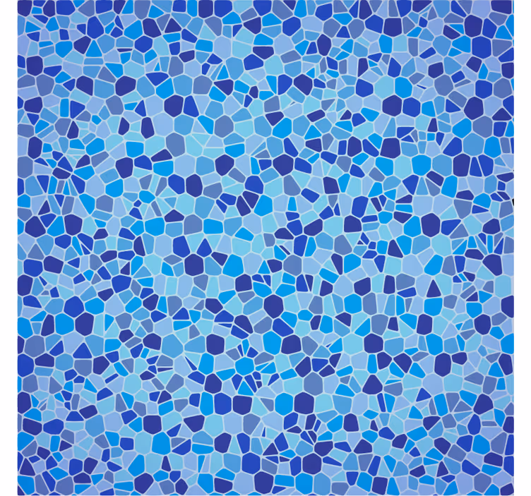 Mural baño mosaico en tonos azules - TenVinilo